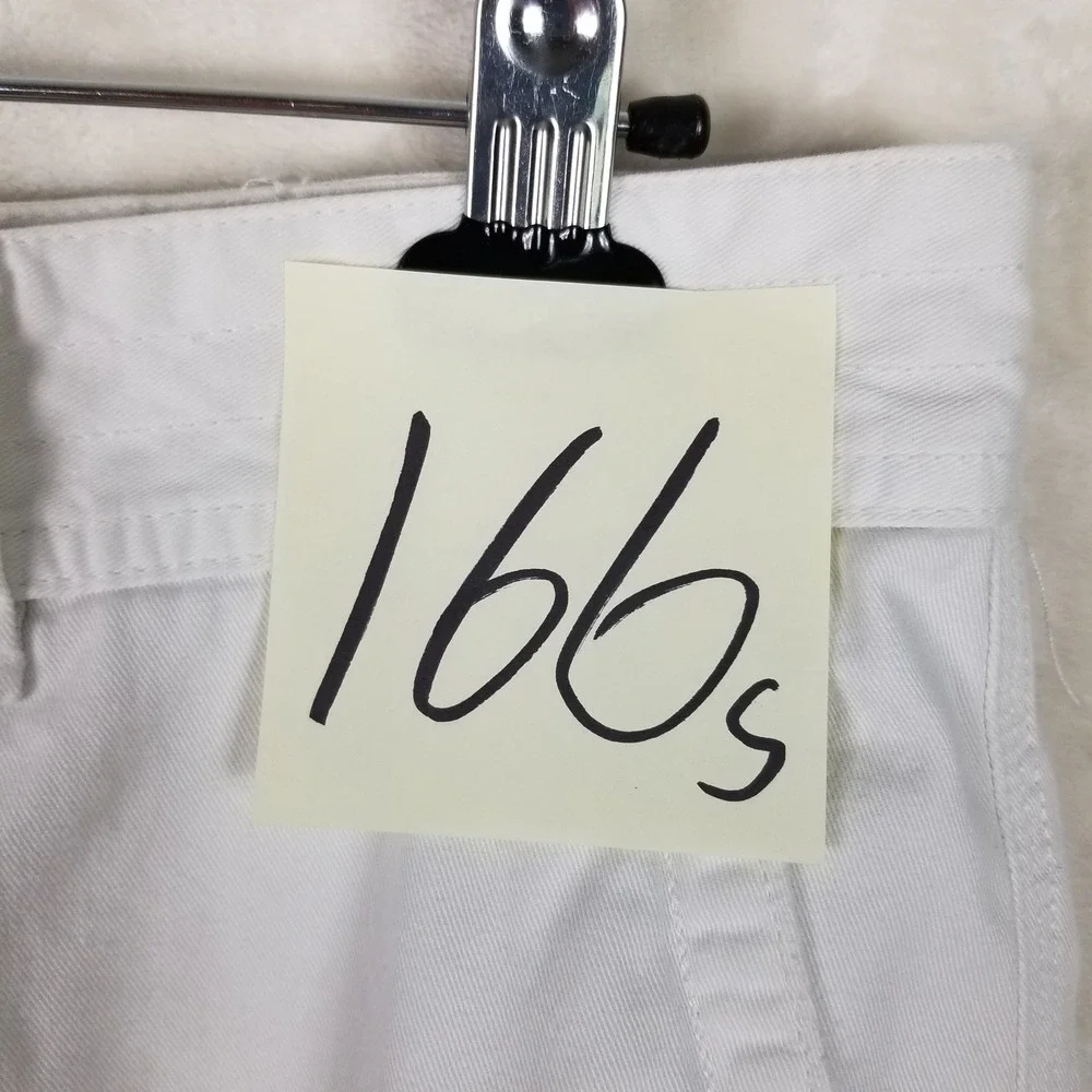 Polo Ralph Lauren Cargo Shorts Mens 34 White Classic Chino Cotton Multi Pocket